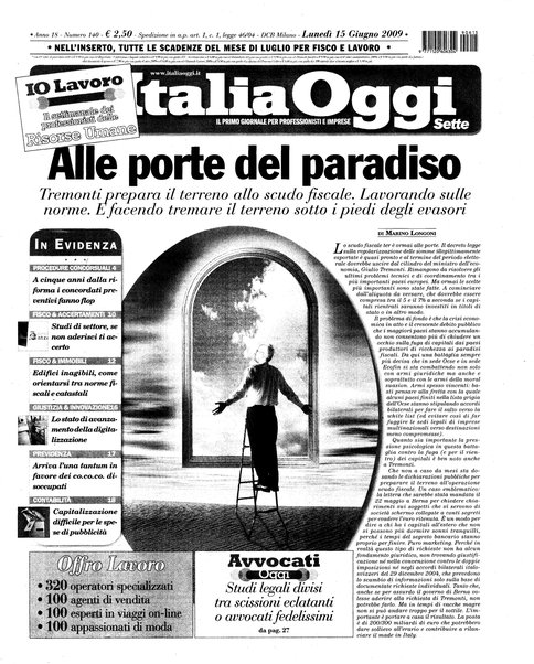 Italia oggi : quotidiano di economia finanza e politica